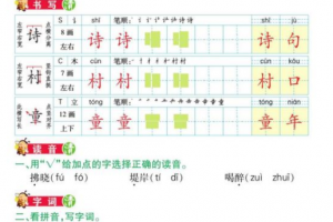 默写日日清最新部编版1~6年级语文上下册电子文档Word版